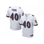 Nike Baltimore Ravens #40 Kenny Young White Men Stitched NFL New Elite Jersey