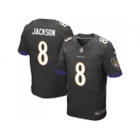 Nike Baltimore Ravens #8 Lamar Jackson Black Alternate Men Stitched NFL New Elite Jersey