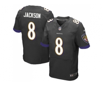 Nike Baltimore Ravens #8 Lamar Jackson Black Alternate Men Stitched NFL New Elite Jersey