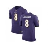 Nike Baltimore Ravens #8 Lamar Jackson Purple Team Color Men Stitched NFL Vapor Untouchable Elite Jersey