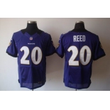 nike nfl baltimore ravens #20 reed purple[elite]