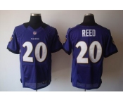 nike nfl baltimore ravens #20 reed purple[elite]