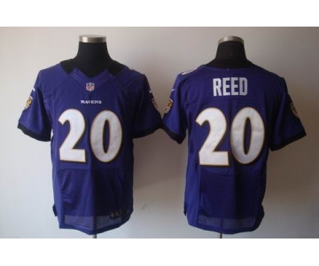 nike nfl baltimore ravens #20 reed purple[elite]