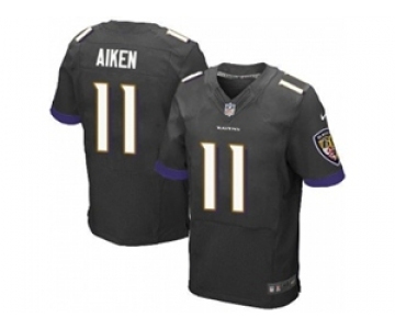 nike nfl jerseys baltimore ravens #11 kamar aiken black[Elite]