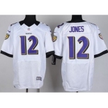 nike nfl jerseys baltimore ravens #12 jacoby jones white[Elite]