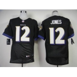 nike nfl jerseys baltimore ravens #12 jones black[New Elite]