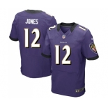 nike nfl jerseys baltimore ravens #12 jones purple[Elite]