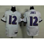 nike nfl jerseys baltimore ravens #12 jones white[new Elite]