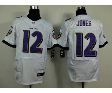 nike nfl jerseys baltimore ravens #12 jones white[new Elite]