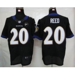 nike nfl jerseys baltimore ravens #20 reed black[Elite Art Patch]