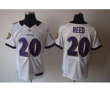 nike nfl jerseys baltimore ravens #20 reed white[elite]