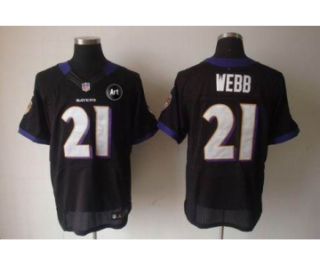 nike nfl jerseys baltimore ravens #21 webb black[Elite Art Patch]