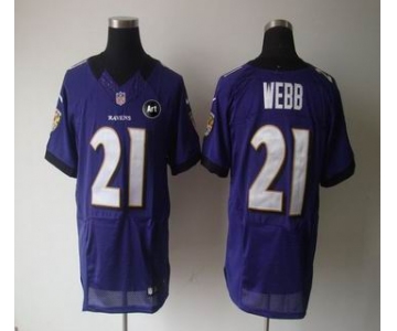 nike nfl jerseys baltimore ravens #21 webb purple[Elite Art Patch]