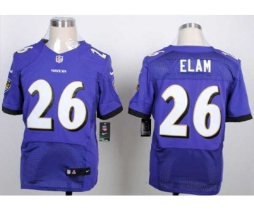 nike nfl jerseys baltimore ravens #26 elam purple[New Elite][elam]