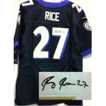 nike nfl jerseys baltimore ravens #27 ray rice black[Elite signature]