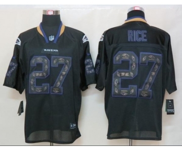 nike nfl jerseys baltimore ravens #27 ray rice black[Elite united sideline]