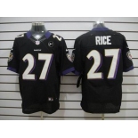 nike nfl jerseys baltimore ravens #27 ray rice black[elite Art Patch]