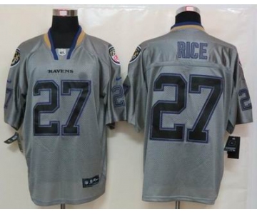 nike nfl jerseys baltimore ravens #27 ray rice grey[Elite lights out]