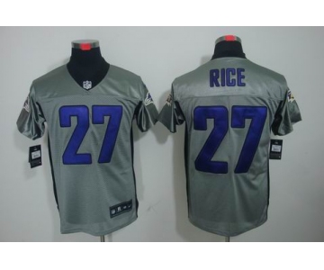 nike nfl jerseys baltimore ravens #27 ray rice grey[Elite shadow]