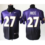 nike nfl jerseys baltimore ravens #27 ray rice purple-grey[Elite drift fashion][second version]