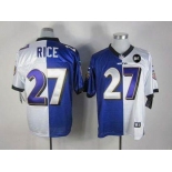 nike nfl jerseys baltimore ravens #27 ray rice purple-white[Elite split Art Patch]