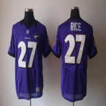 nike nfl jerseys baltimore ravens #27 ray rice purple[elite  Art Patch]