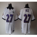 nike nfl jerseys baltimore ravens #27 ray rice white[elite Art Patch]