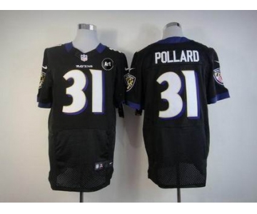 nike nfl jerseys baltimore ravens #31 pollard black[Elite Art Patch]