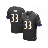 nike nfl jerseys baltimore ravens #33 will hill black[Elite][hill]