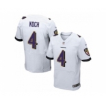 nike nfl jerseys baltimore ravens #4 koch white[Elite]