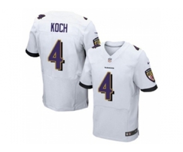 nike nfl jerseys baltimore ravens #4 koch white[Elite]