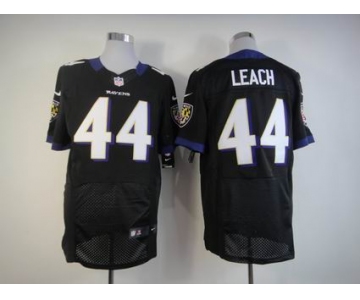 nike nfl jerseys baltimore ravens #44 leach black[Elite]