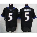 nike nfl jerseys baltimore ravens #5 flacco black[Elite Art Patch]