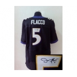 nike nfl jerseys baltimore ravens #5 flacco black[Elite signature]