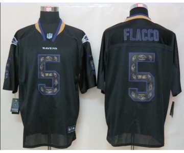 nike nfl jerseys baltimore ravens #5 flacco black[Elite united sideline]