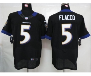 nike nfl jerseys baltimore ravens #5 flacco black[Elite]