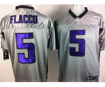 nike nfl jerseys baltimore ravens #5 flacco grey[Elite shadow]