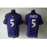 nike nfl jerseys baltimore ravens #5 flacco purple[elite]