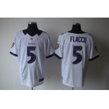 nike nfl jerseys baltimore ravens #5 flacco white[elite]