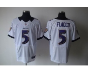 nike nfl jerseys baltimore ravens #5 flacco white[elite]