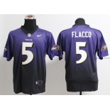 nike nfl jerseys baltimore ravens #5 joe flacco purple-grey[Elite drift fashion][second version]