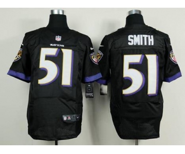 nike nfl jerseys baltimore ravens #51 smith black[new Elite]