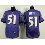 nike nfl jerseys baltimore ravens #51 smith purple[Elite]