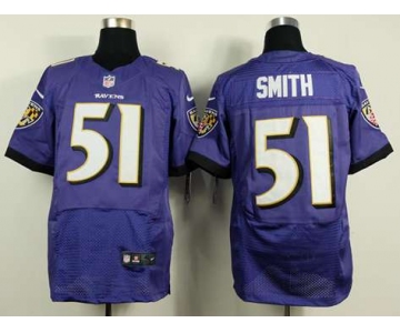 nike nfl jerseys baltimore ravens #51 smith purple[Elite]