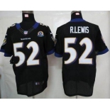 nike nfl jerseys baltimore ravens #52 r.lewis black[Elite 50th Patch]