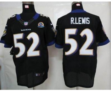 nike nfl jerseys baltimore ravens #52 r.lewis black[Elite 50th Patch]