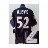 nike nfl jerseys baltimore ravens #52 r.lewis black[Elite signature]