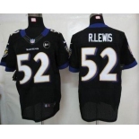 nike nfl jerseys baltimore ravens #52 r.lewis black[elite Art Patch]