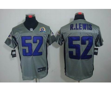 nike nfl jerseys baltimore ravens #52 r.lewis grey[Elite shadow 50th Patch]