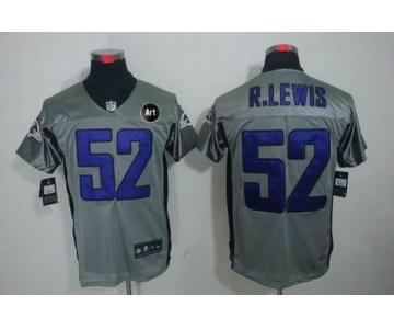 nike nfl jerseys baltimore ravens #52 r.lewis grey[Elite shadow Art Patch]